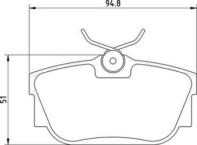 363710205137 MAGNETI MARELLI Комплект тормозных колодок, дисковый тормоз