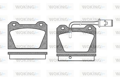P023302 WOKING Комплект тормозных колодок, дисковый тормоз