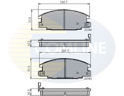CBP3322 COMLINE Комплект тормозных колодок, дисковый тормоз