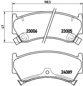 P56026 BREMBO Комплект тормозных колодок, дисковый тормоз