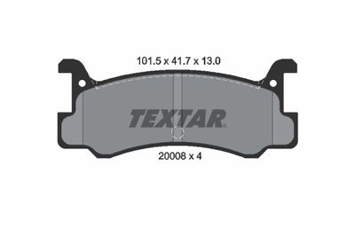 2000801 TEXTAR Комплект тормозных колодок, дисковый тормоз