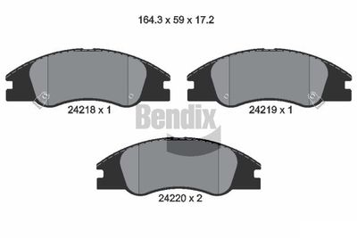 BPD2106 BENDIX Braking Комплект тормозных колодок, дисковый тормоз
