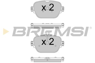 BP3770 BREMSI Комплект тормозных колодок, дисковый тормоз
