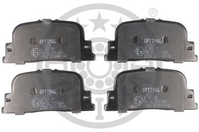 BP12207 OPTIMAL Комплект тормозных колодок, дисковый тормоз