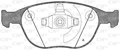 BPA098400 OPEN PARTS Комплект тормозных колодок, дисковый тормоз