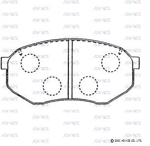 SN245 ADVICS Комплект тормозных колодок, дисковый тормоз