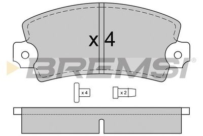 BP2220 BREMSI Комплект тормозных колодок, дисковый тормоз