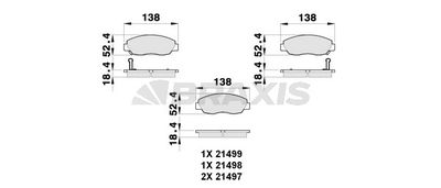 AB0273 BRAXIS Комплект тормозных колодок, дисковый тормоз