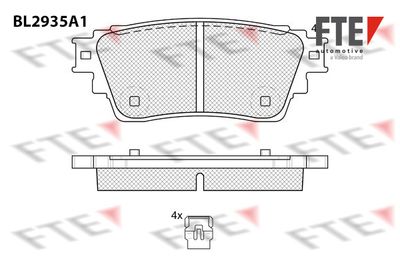 BL2935A1 FTE Комплект тормозных колодок, дисковый тормоз