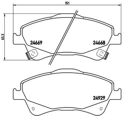 P83109 BREMBO Комплект тормозных колодок, дисковый тормоз