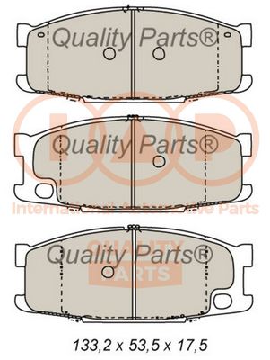 70412100 IAP QUALITY PARTS Комплект тормозных колодок, дисковый тормоз