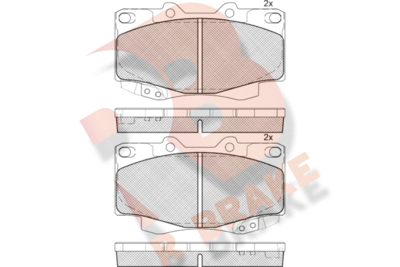 RB1781 R BRAKE Комплект тормозных колодок, дисковый тормоз