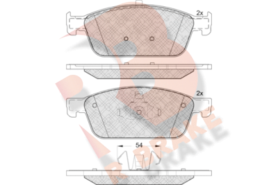 RB2134 R BRAKE Комплект тормозных колодок, дисковый тормоз