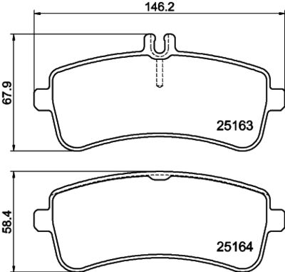 8DB355021521 HELLA Комплект тормозных колодок, дисковый тормоз