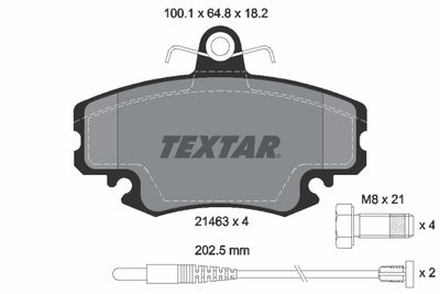 2146304 TEXTAR Комплект тормозных колодок, дисковый тормоз
