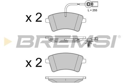 BP3562 BREMSI Комплект тормозных колодок, дисковый тормоз