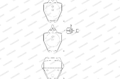 WBP23280A WAGNER Комплект тормозных колодок, дисковый тормоз