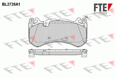 BL2726A1 FTE Комплект тормозных колодок, дисковый тормоз