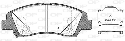 BPA158302 OPEN PARTS Комплект тормозных колодок, дисковый тормоз