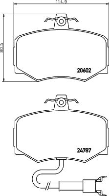2060201 TEXTAR Комплект тормозных колодок, дисковый тормоз