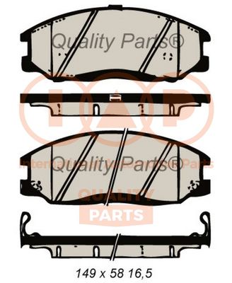 70407036 IAP QUALITY PARTS Комплект тормозных колодок, дисковый тормоз