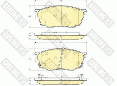 6133099 GIRLING Комплект тормозных колодок, дисковый тормоз