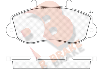 RB1219 R BRAKE Комплект тормозных колодок, дисковый тормоз