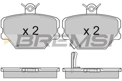 BP2881 BREMSI Комплект тормозных колодок, дисковый тормоз