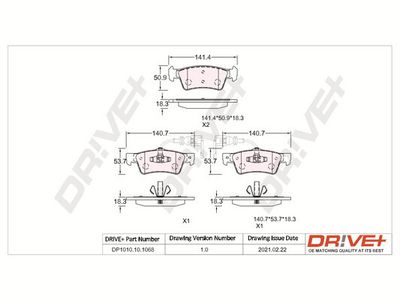 DP1010101068 Dr!ve+ Комплект тормозных колодок, дисковый тормоз