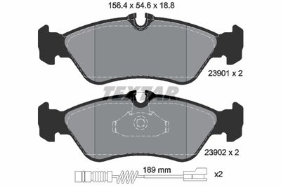 2390101 TEXTAR Комплект тормозных колодок, дисковый тормоз