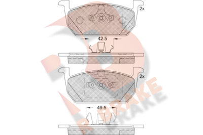 RB2285 R BRAKE Комплект тормозных колодок, дисковый тормоз