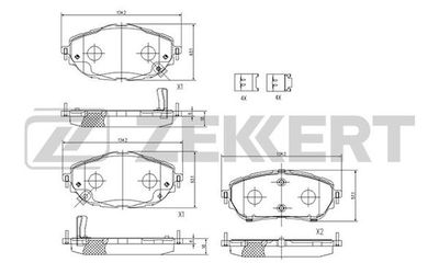 BS1245 ZEKKERT Комплект тормозных колодок, дисковый тормоз