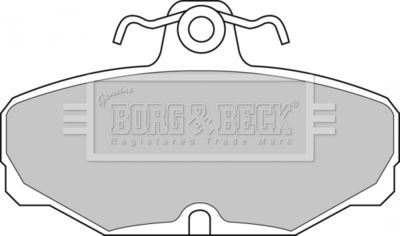 BBP1302 BORG & BECK Комплект тормозных колодок, дисковый тормоз