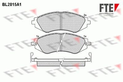 BL2815A1 FTE Комплект тормозных колодок, дисковый тормоз
