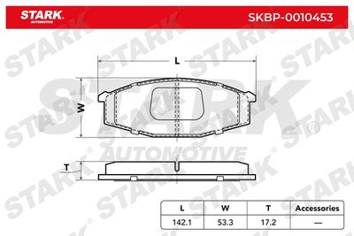 SKBP0010453 Stark Комплект тормозных колодок, дисковый тормоз