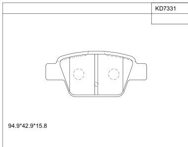 KD7331 ASIMCO Комплект тормозных колодок, дисковый тормоз