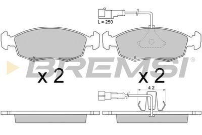 BP2669 BREMSI Комплект тормозных колодок, дисковый тормоз
