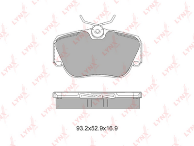 BD5304 LYNXauto Комплект тормозных колодок, дисковый тормоз