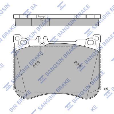 SP4390 Hi-Q Комплект тормозных колодок, дисковый тормоз