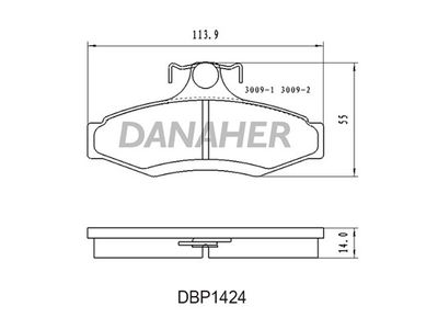 DBP1424 DANAHER Комплект тормозных колодок, дисковый тормоз