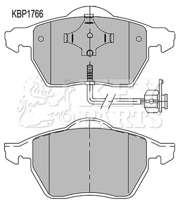 KBP1766 KEY PARTS Комплект тормозных колодок, дисковый тормоз
