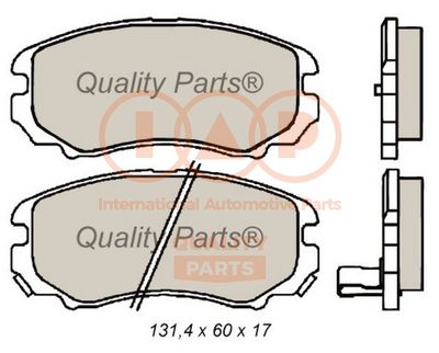 70407000 IAP QUALITY PARTS Комплект тормозных колодок, дисковый тормоз