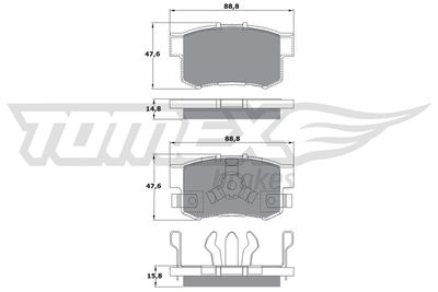 TX1753 TOMEX Brakes Комплект тормозных колодок, дисковый тормоз