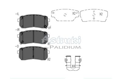 I04325 ASHUKI by Palidium Комплект тормозных колодок, дисковый тормоз