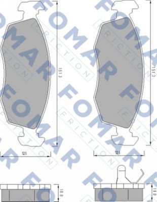 FO478981 FOMAR Friction Комплект тормозных колодок, дисковый тормоз