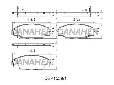 DBP15591 DANAHER Комплект тормозных колодок, дисковый тормоз