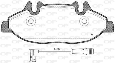 BPA110902 OPEN PARTS Комплект тормозных колодок, дисковый тормоз