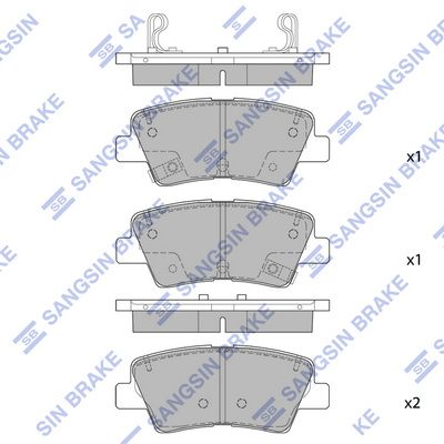 SP1846 Hi-Q Комплект тормозных колодок, дисковый тормоз