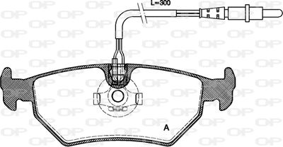BPA026532 OPEN PARTS Комплект тормозных колодок, дисковый тормоз