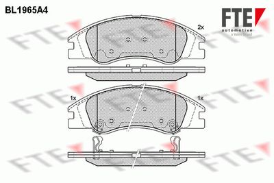 BL1965A4 FTE Комплект тормозных колодок, дисковый тормоз